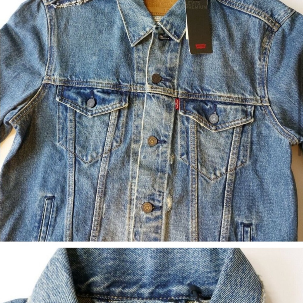 Levis Premium Savage DX Trucker Jean Jacket Mens - Picture 2 of 6